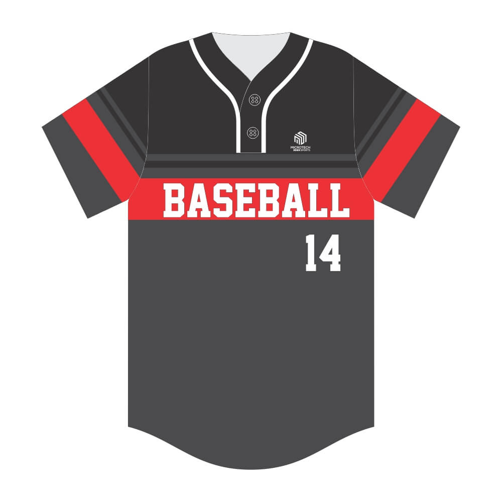 Two Button Baseball Jersey - Microtech Sports